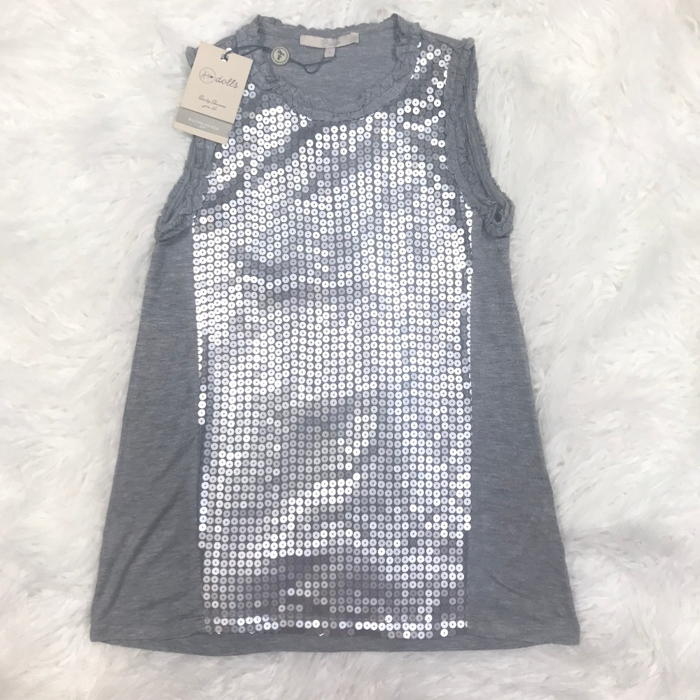 SILVIAN HEACH / HEACH DOLLS SEQUIN SHIRT SIZE 8